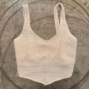 Abercrombie & Fitch Cream Knit Crop Top